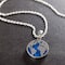 Silver & Blue Round Earth Pendant by Bead Landing™
